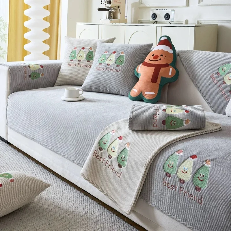 2024 зимняя домашняя нескользящая рождественская елка диванная подушка чехлы для