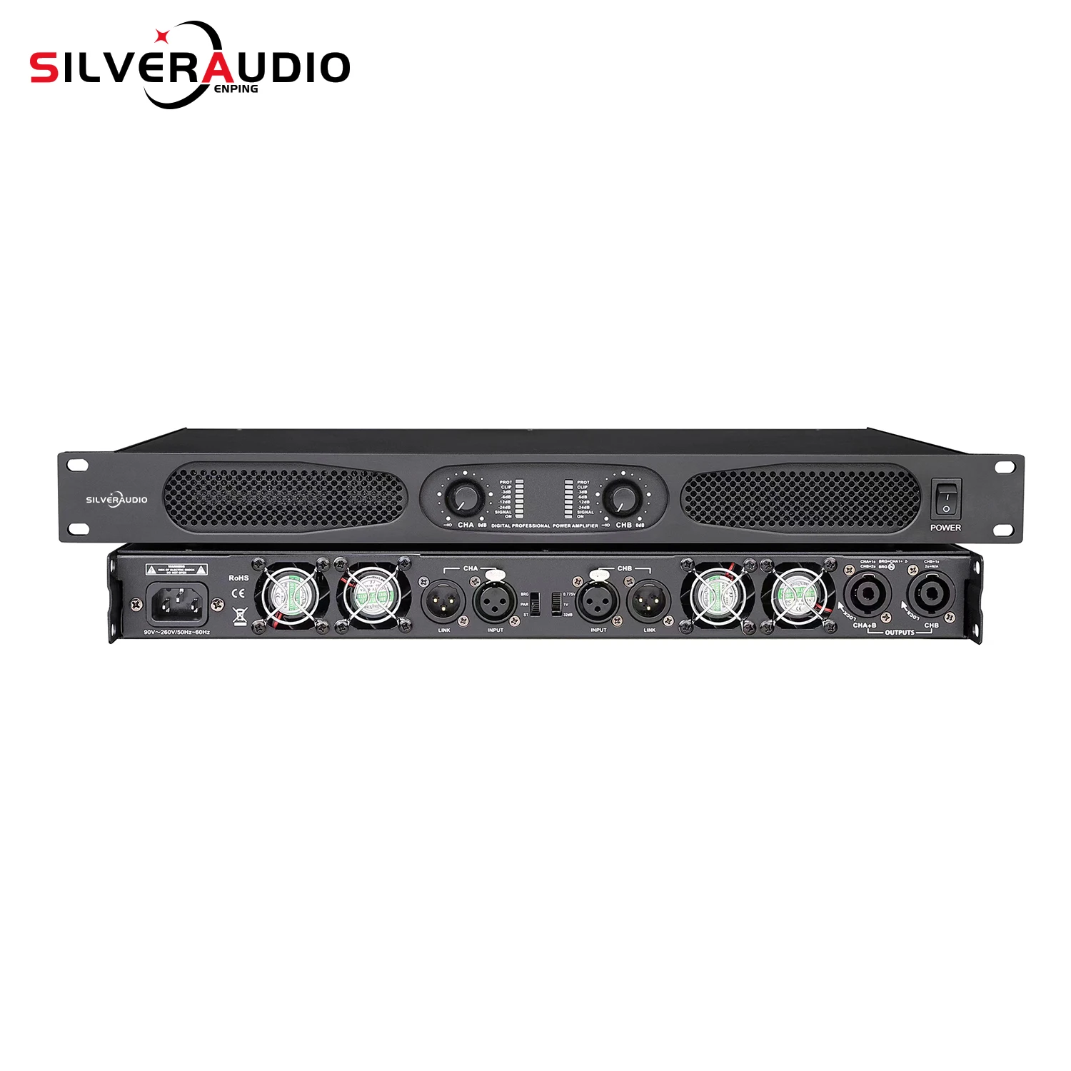 

GAP-DP1000 High Power 2 Channel 2000W 1U Digital Professional Audio Video Power Amplifiers Class D Karaoke Power Amp Clash Explo