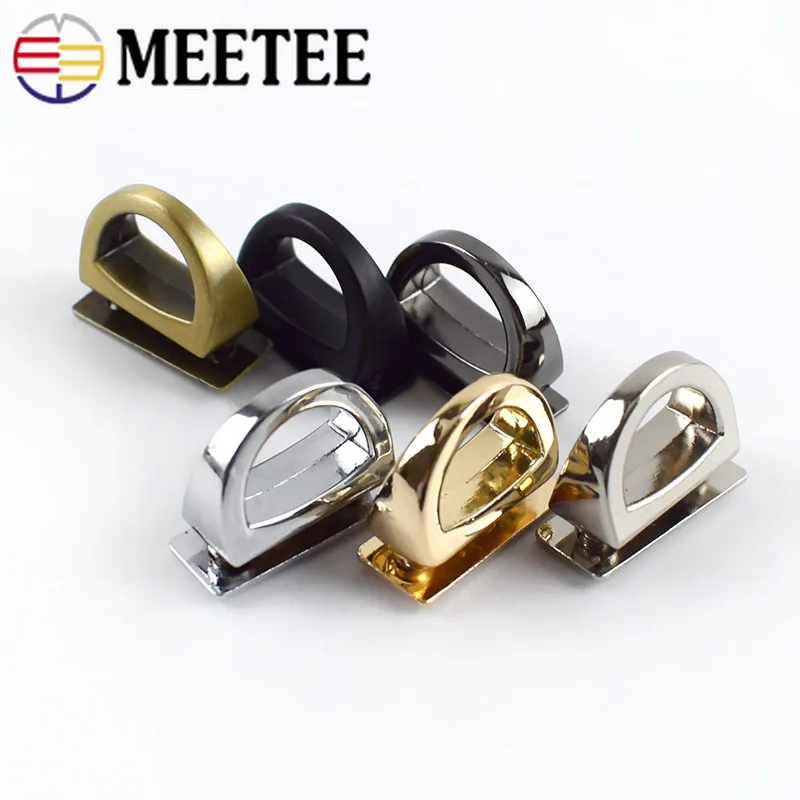 Meetee 5/10pcs 14mm Metal D Ring Bag Side Clip Buckles Screw Handbag Chain Hang Buckle DIY Hardware Parts Strap Clasps Accessory | Дом и сад