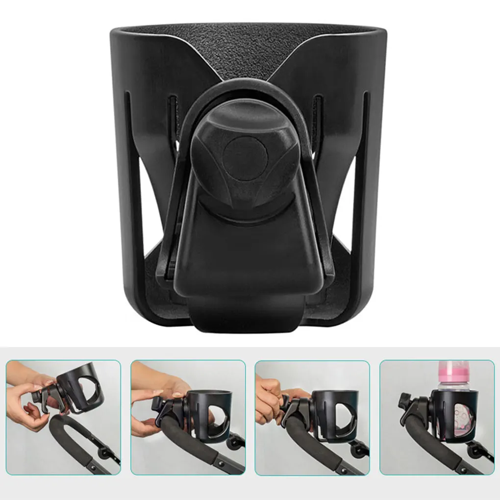 

Baby Stroller Cup Holder Wheelchair Walker Drink Holder Armrest Scooter Trolley Milk Bottle Rack