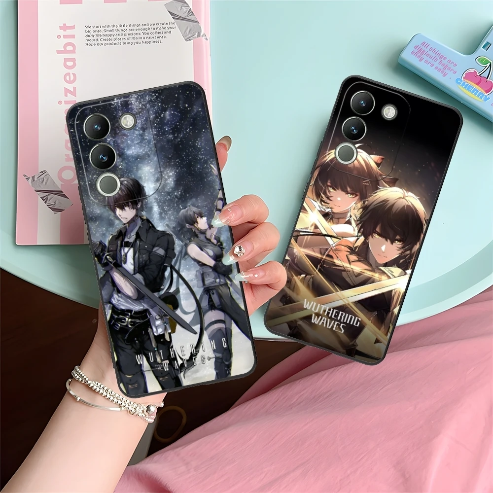 Wuthering волны Rover мобильный телефон фотоэлемент для VIVO Y95 Y93 Y31 Y20 V19 V17 V15 Pro X60 NEX черный