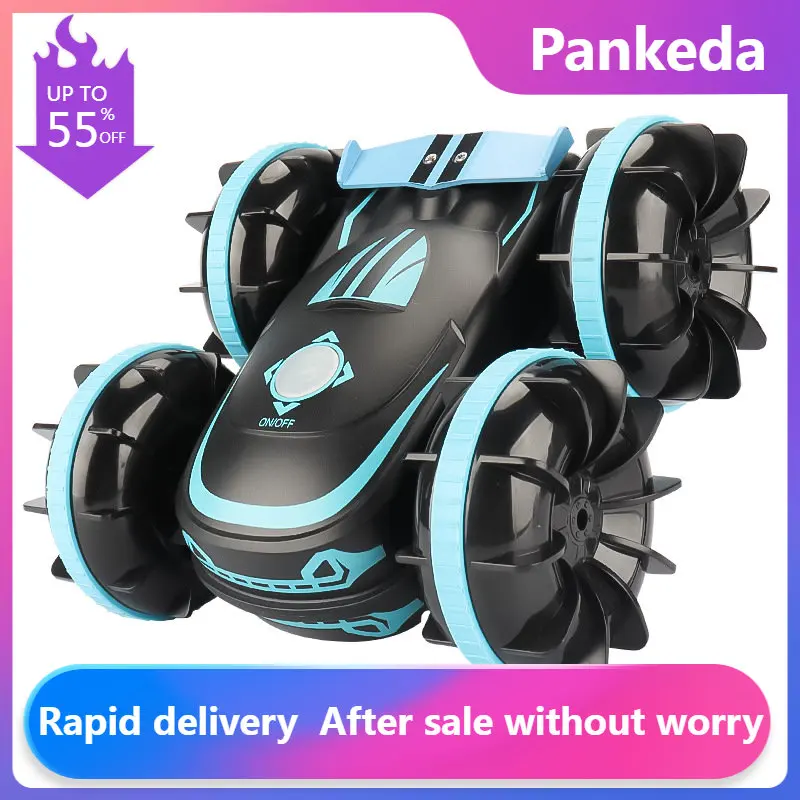 

JC04 Remote Control Car 2.4G Amphibious Stunt RC Car Double-sided Tumbling Driving Children's Electric Toys for Boy Speed Boat