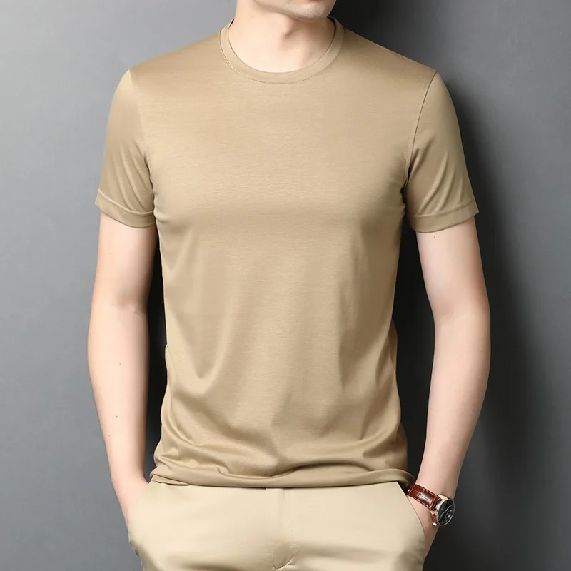 

Новинка 2023, летние футболки с рукавом до локтя, Мужская хлопковая футболка с круглым вырезом и короткими рукавами, jke2032