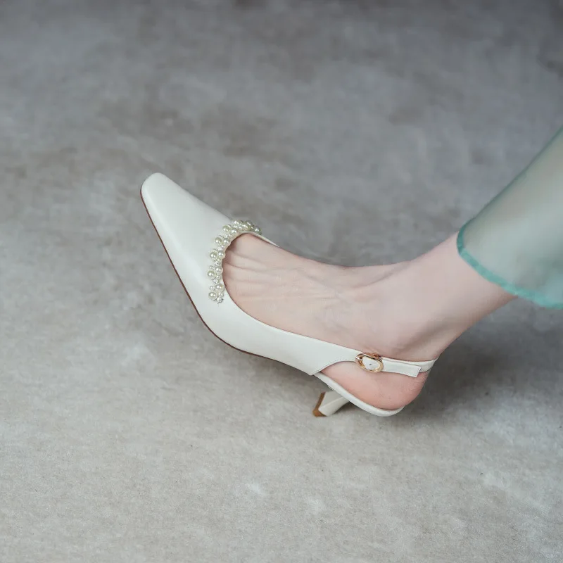 Сандалии Фиолетовые женские на высоком каблуке простые и универсальные туфли с