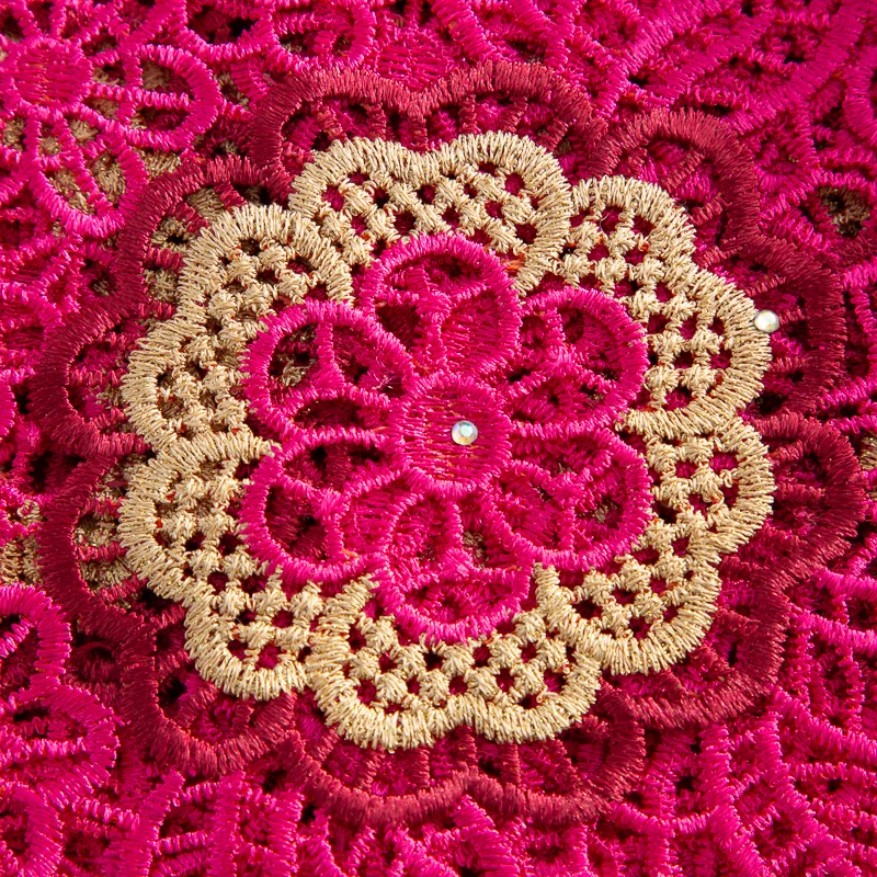 Французская Водорастворимая Кружевная Ткань В Африканском Стиле С Вышивкой