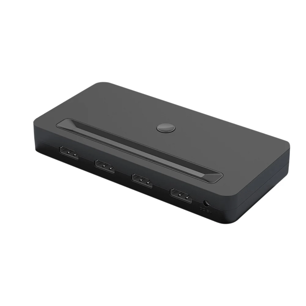

Switch KVM Splitter Selector 4-in 1-out Plug-and-Play for Shared Monitor Keyboard Mouse KVM Splitter Selector