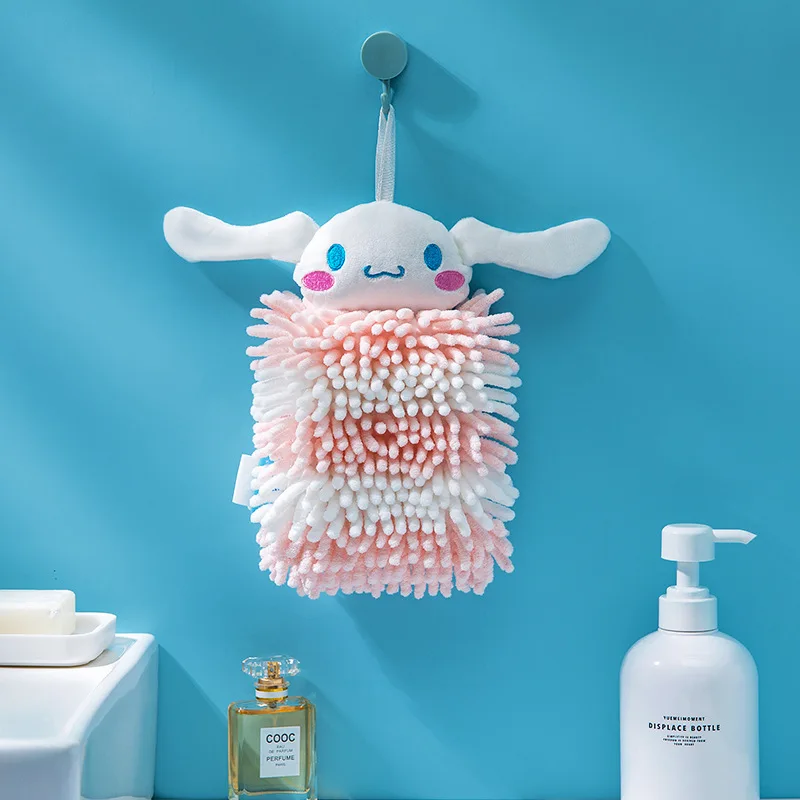 

Sanrio Cinnamoroll полотенце для рук с мультяшном принтом быстросохнущая мочалка с поглощением воды, Супер милое детское полотенце, кавайные повседневные принадлежности