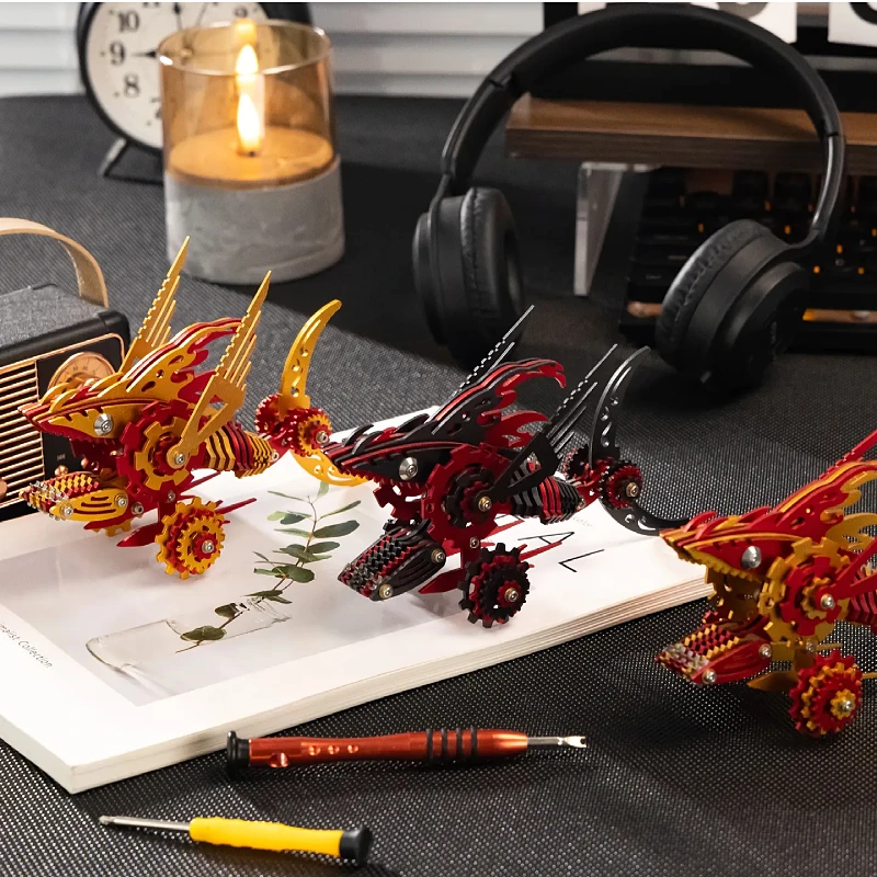 Фото MOKR Акула Ju Chi Sha 3D металлические головоломки игрушки и подарок DIY головоломка модель ручной работы Рождественский Новый год подарок на день рождения №5