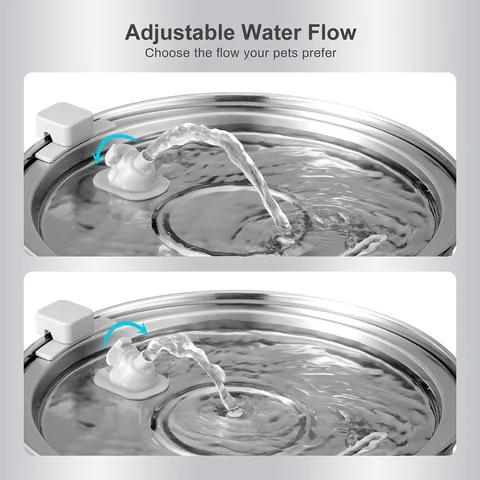 Кормушка для воды для домашних животных, автоматический фонтан для воды, USB электрический бесшумный фонтан для кошек и собак, умная поилка из нержавеющей стали