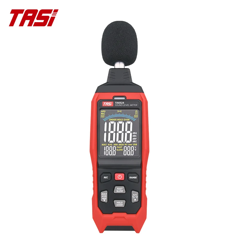 Цифровой шумомер TASI TA652A TA652B, 30 ~ 130 дБ