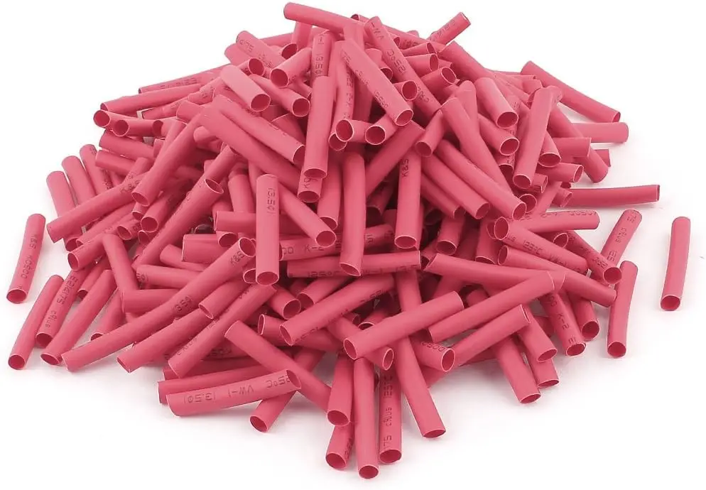 

Keszoox 300pcs 2:1 3.5mm Red Polyolefin Heat Shrink Tubing Tube Wire Wrap
