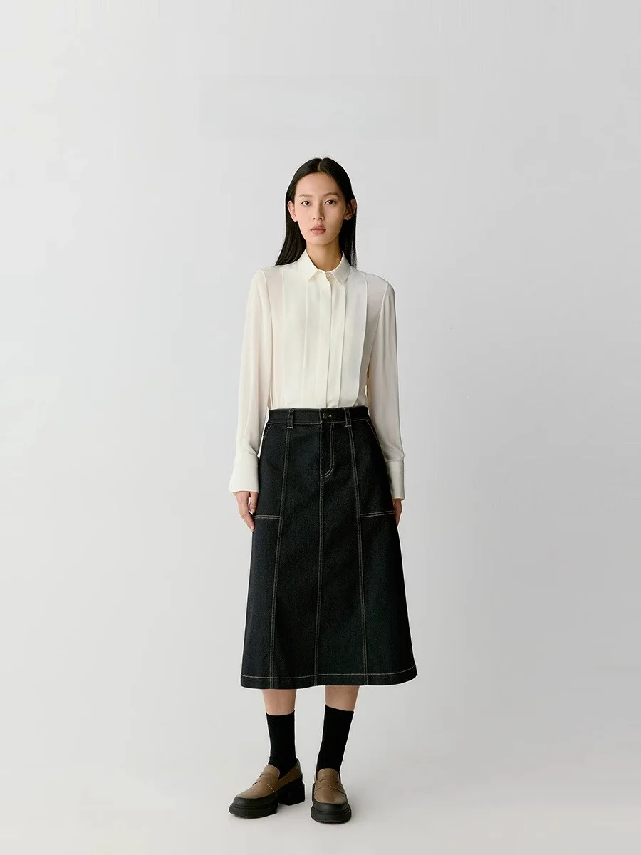 Icicle Wo Женская одежда 2024 ранняя осень новые свободные универсальные шелковые