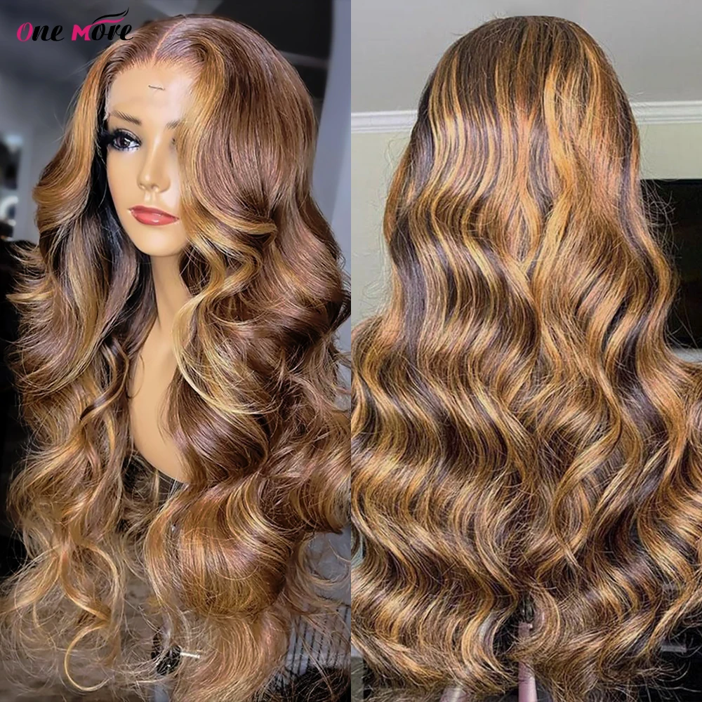 4 27 Highlight Wig Human Hair 13x6 Lace Frontal Wig 250 Density Human Hair Wig Honey Blonde Body Wave Lace Front Human Hair Wigs