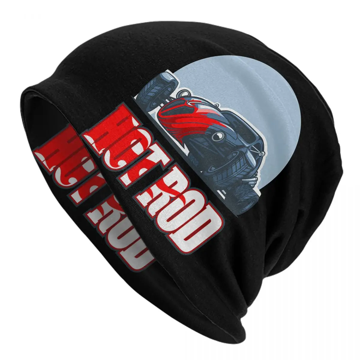 Hot Rod Racing Car Vintage Retro American Gift Adult Men's Women's Knit Hat Keep warm winter knitted hat