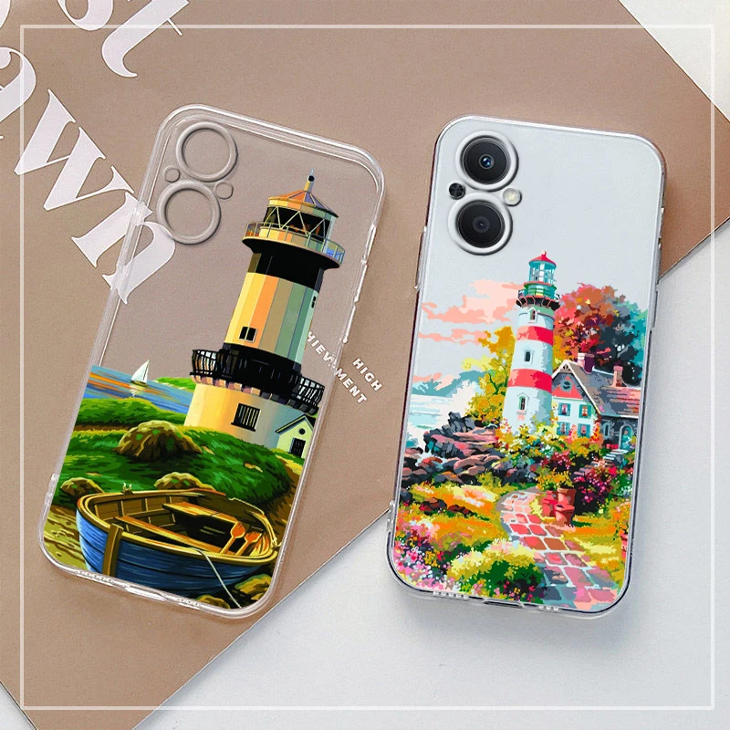 

Seagull and Sea Oil Painting Art For OPPO A5 A9 A53 Reno 7 6 5 4 2 Find X3 X2 Z Lite Neo Pro Plus SE 5G transparent Phone Case