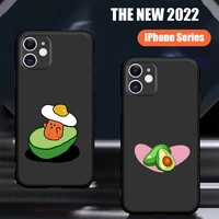 fashion avocado cartoon cute funda for iphone 11 12 13 mini 11 pro x xs max xr 6 7 8 plus se phone case soft silicone tpu cover