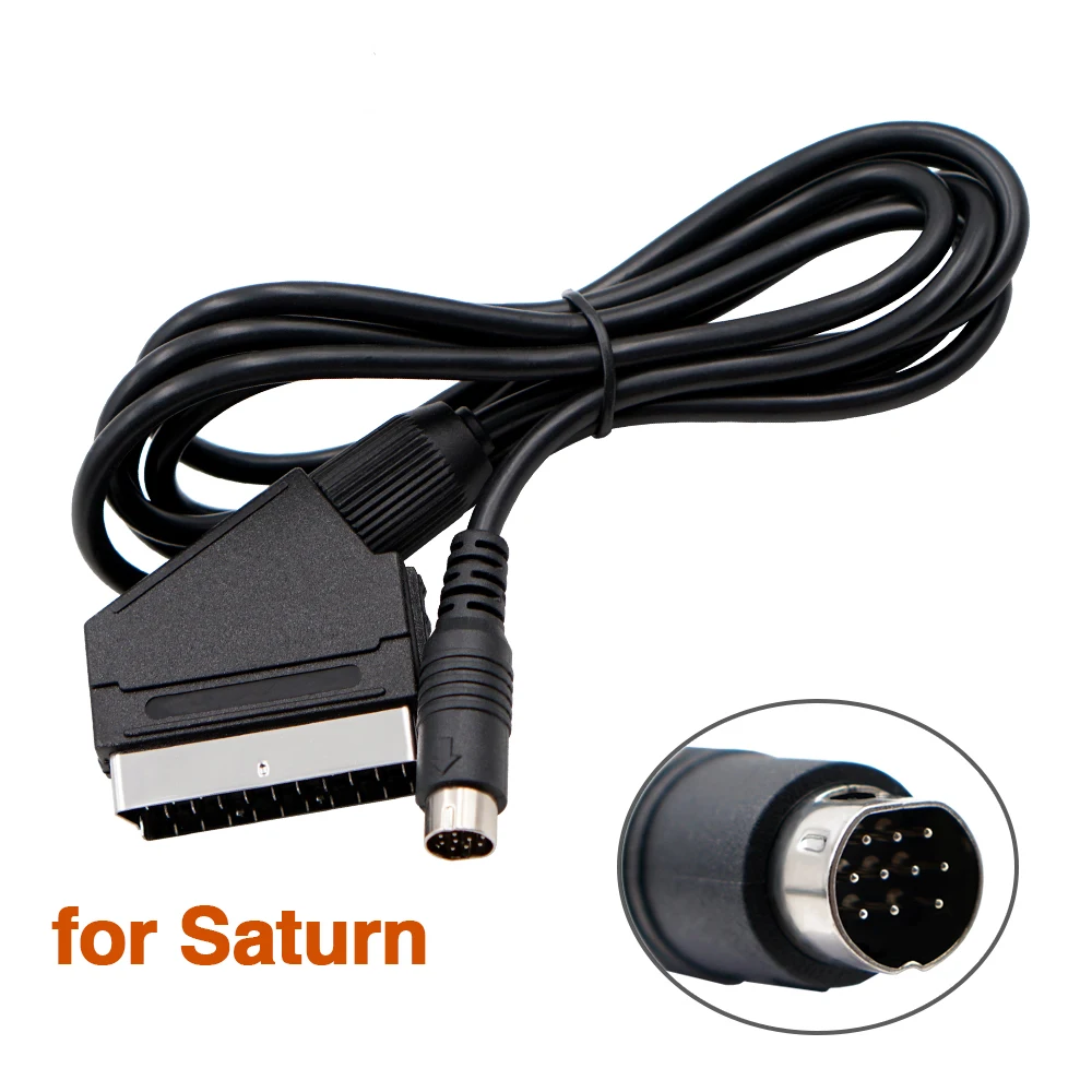 1 8 м RGB Scart кабель для PS2/PS1/PS3/SEGA MD1/MD2/Dreamcast/Saturn/XBOX 360 Ретро видеоигры Consoels от bitfunx |