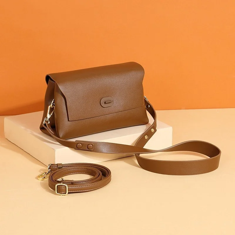 

Texture Women's Shoulder Bag Korean Style Lady's Handbag 2023 New Simplicity Design Crossbody Solid Color Small Square Bag