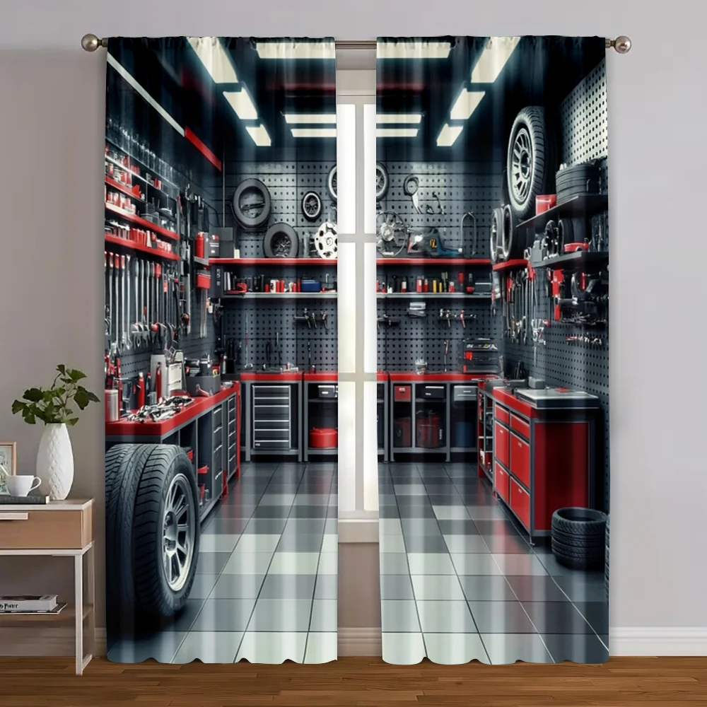 

Шторы с цифровой печатью Garage Tools Workshop 100% полиэстер