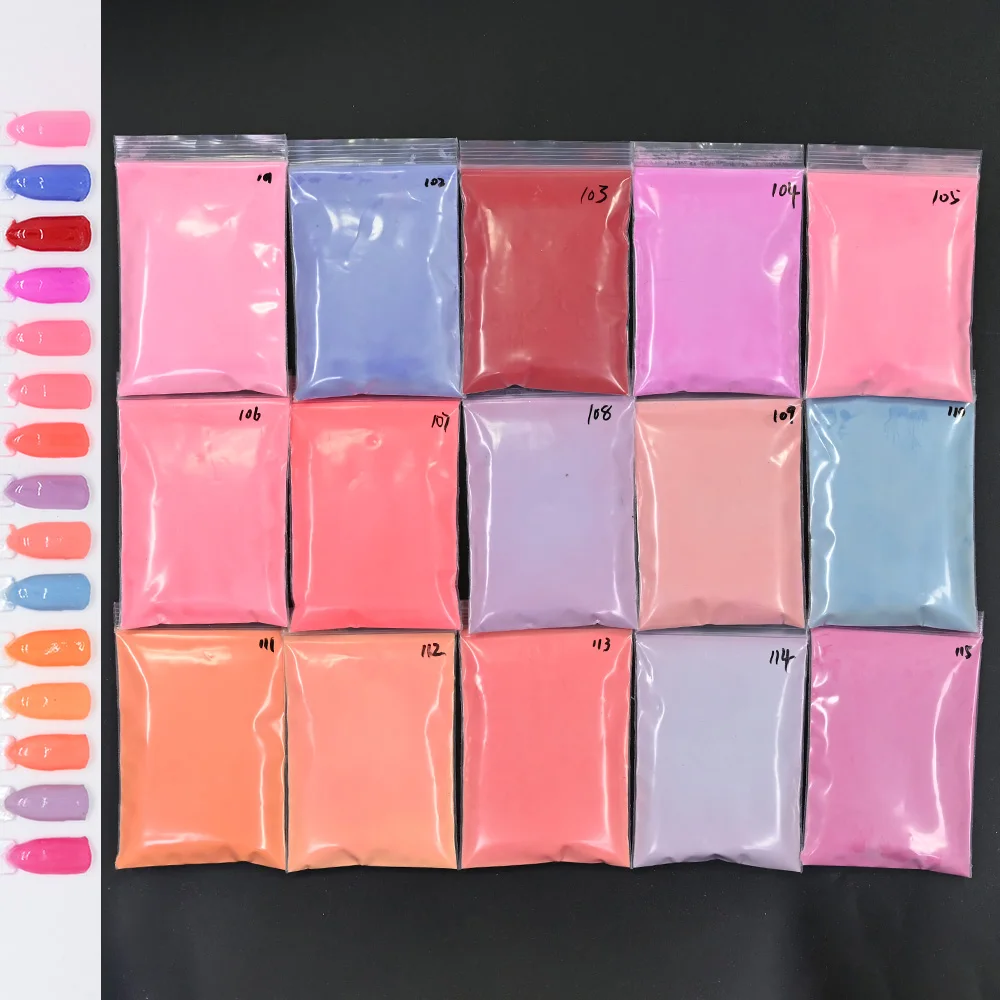 

50g/bag Dipping Powder Acrylic Powder Professional Natural Dry Long Lasting Dip Pigment Dust Glitter French Nail Art Decorations