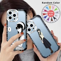for iphone 11 cartoon transparent phone case for iphone 12 mini 11 pro max xs x xr 7 8 plus anime spy x family clear soft covers