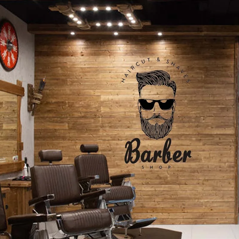 

Barbershop Wall Decal New Design Vinyl Sticker Hairdressing Salon Interior Art Wall Murals Wall Barber Decor