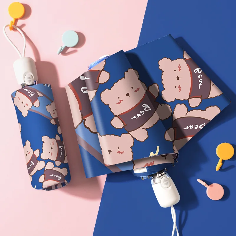 

Portable Cute Automatic Umbrella for Children and Girls, Both Sunny and Rainy, Sunscreen and UV Protection Folding Compact Umbre