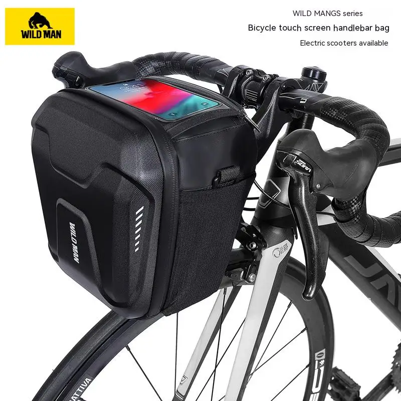 

Large Capacity Mountain Bike Handle Bag Cycling Camera Front Pack Touch Screen Hard Shell Car First Package Bicycle Accessories