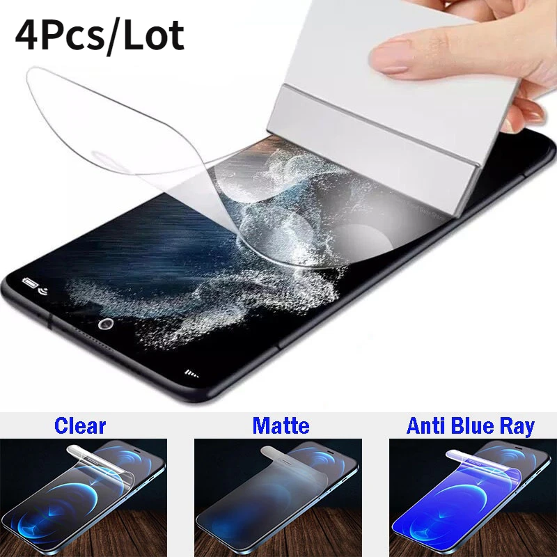 

4Pcs Anti-Blue Ray Screen Gurad for Oneplus 10 Pro Clear/Matte Screen Protector Hydrogel Film for Oneplus 10R 10T 10Pro