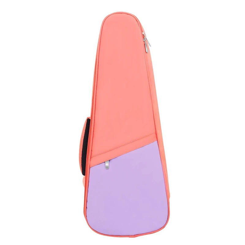 

23 Inch Ukulele Bag Pink + Bright Purple Small Guitar Bag Plus Cotton Waterproof Backpack