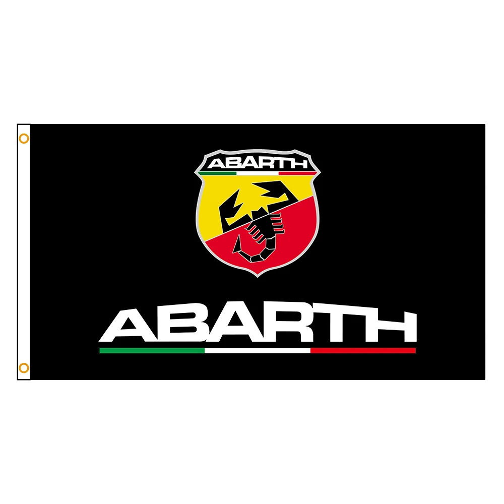 

90x150 см ABARTHs Скорпион полиэфирный Печатный флаг гоночный Спорт баннеры на машину для дома или улицы для украшения