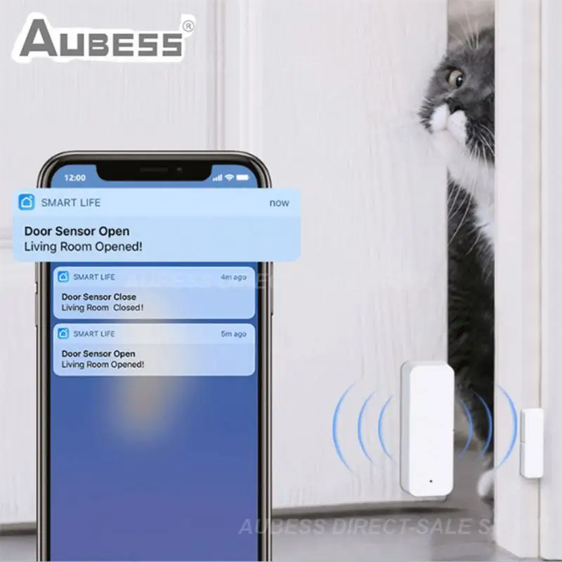 

Tuya Mini Wireless Sensor Magnetic Zigbee Door And Window Sensor Monitoring Tuya Zigbee Hub Required Door Magnetic Detector