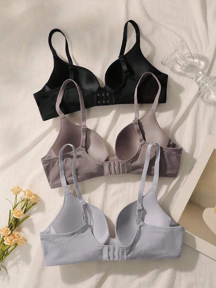 Женский Комплект С Бюстгальтером Пуш-ап Из 2 Предметов Бесшовное Дышащее Тонкое