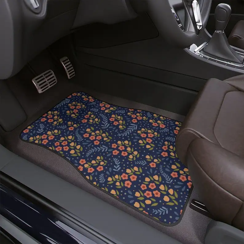 

Boho Car Floor Mats, cute car mats, car accessories for women, cute car accessories, floral car floor mat