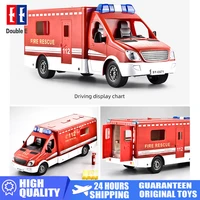 double eagle e671 001 remote control fire rescue vehicle 119 emergency ambulance toy large city car model toys for boys gifts