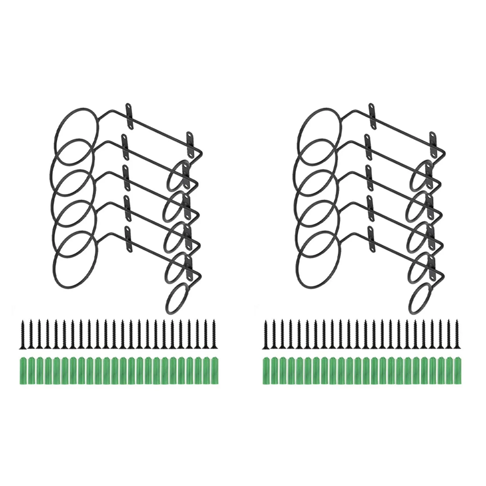 

HOT-12Pcs Wall-Mounted Wine Rack-Wine Bottle Display Rack With Screws,Metal Hanging Wine Rack Storage For Storing Bottles