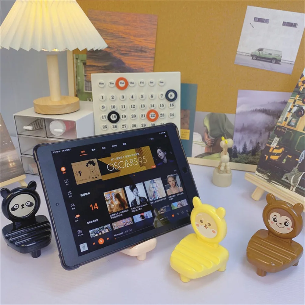 

Desktop Mobile Phone Holder Plastic Lazy Person Holder Creative Beautiful Phone Stand Office Accessories Portable Cartoon