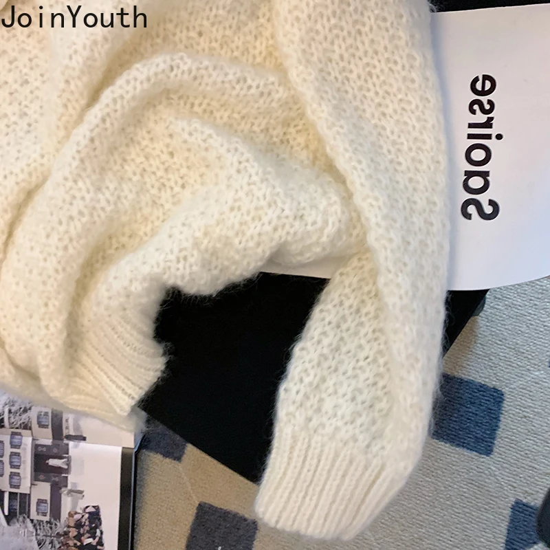 Женские свитера Joinyouth в японском стиле пикантный джемпер с воротником-лодочкой и