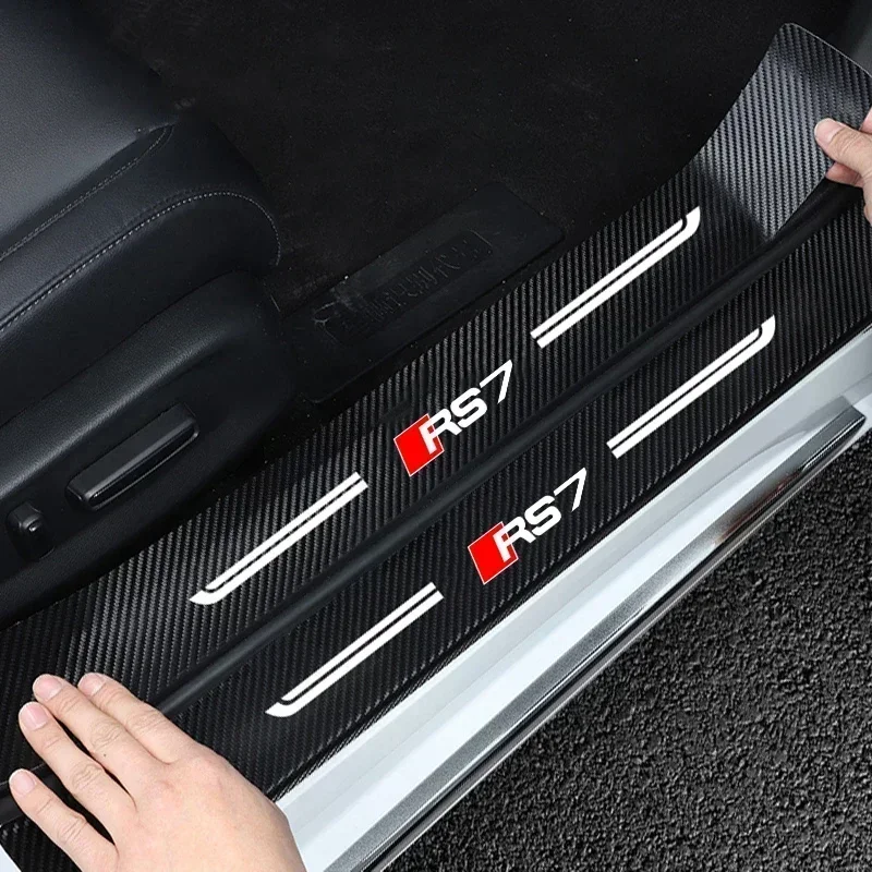 Автомобильная интерьерная дверь рабочая накладка пленка для Audi RS7 логотип