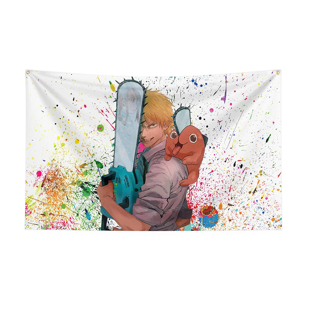 

3x5Ft Chainsaw Man Flag Printed Banner For Decor