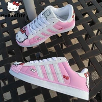 hello kitty shoes sneakers sanrio cartoon kawaii y2k casual shoes student college sports shoes for teenager women lolita jk girl