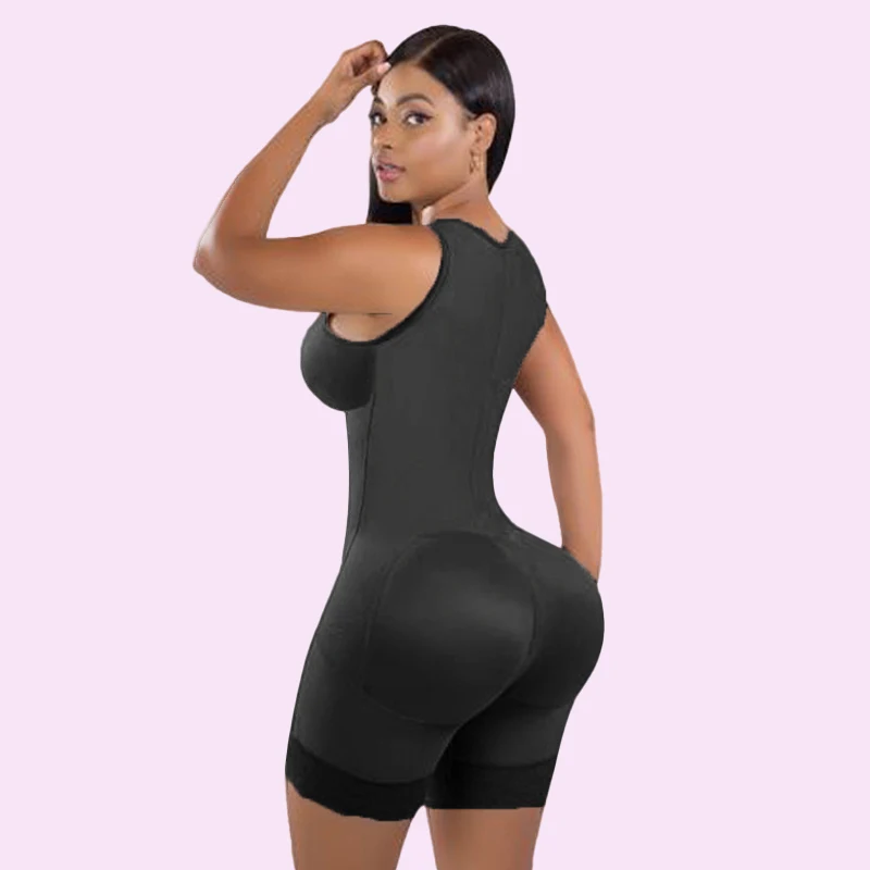 Fajas Reductoras Y ModeladWomen Post Liposuction Body Shaper Waist Cincher Underbust Corset Front Closure Bodysuit With Hook-Eye