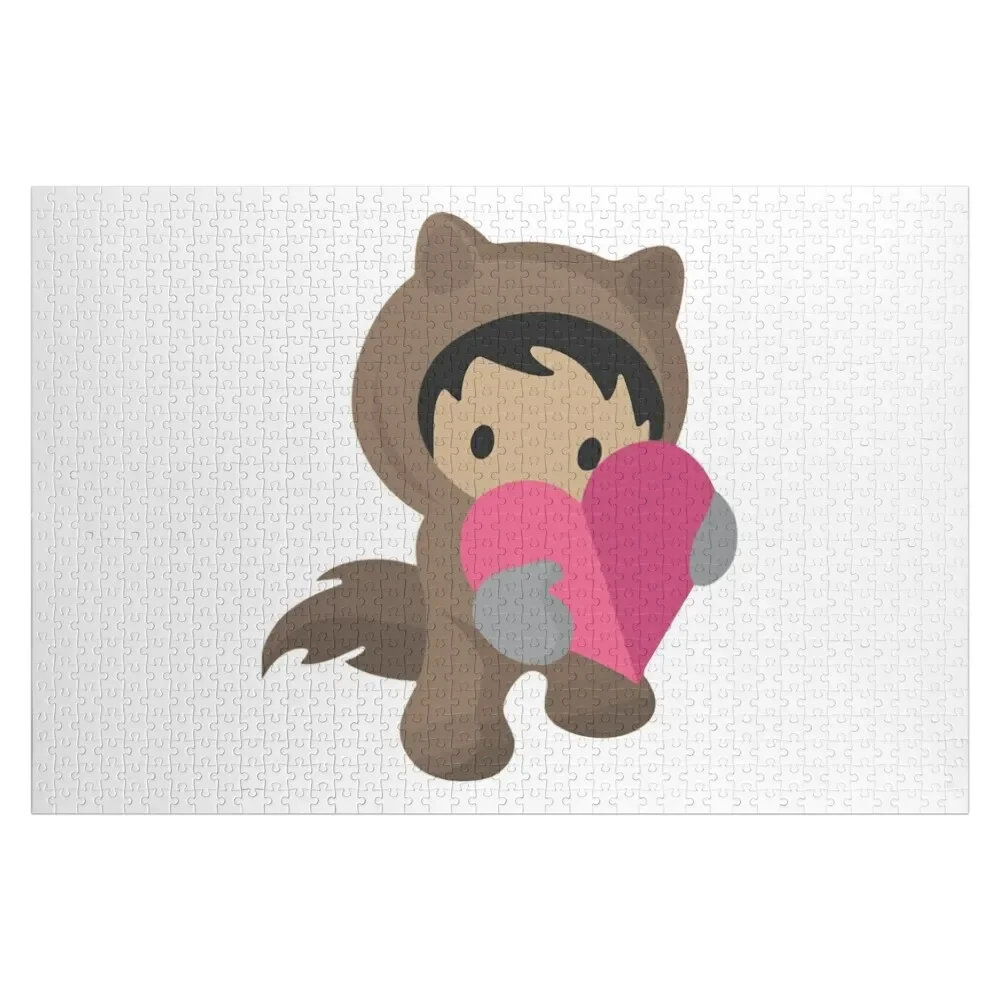 Who Loves Basket Salesforce Never Forget Винтажный стиль Пазл Имя Деревянная игрушка IQ