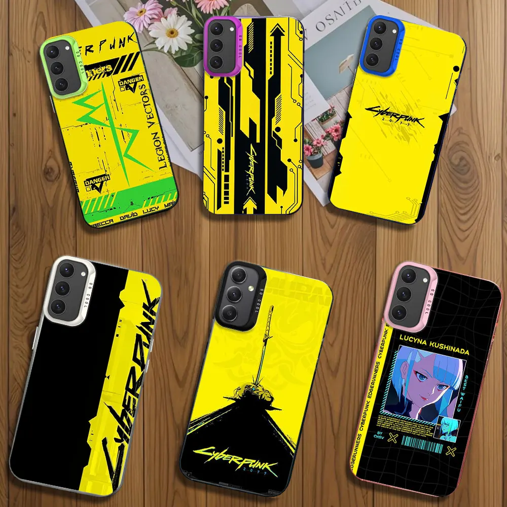 Game R-Rebecca C-Cyberpunk Edgerunners Phone Case for iPhone 12 11 13 14 15 16 Max Pro Plus Laser Cover