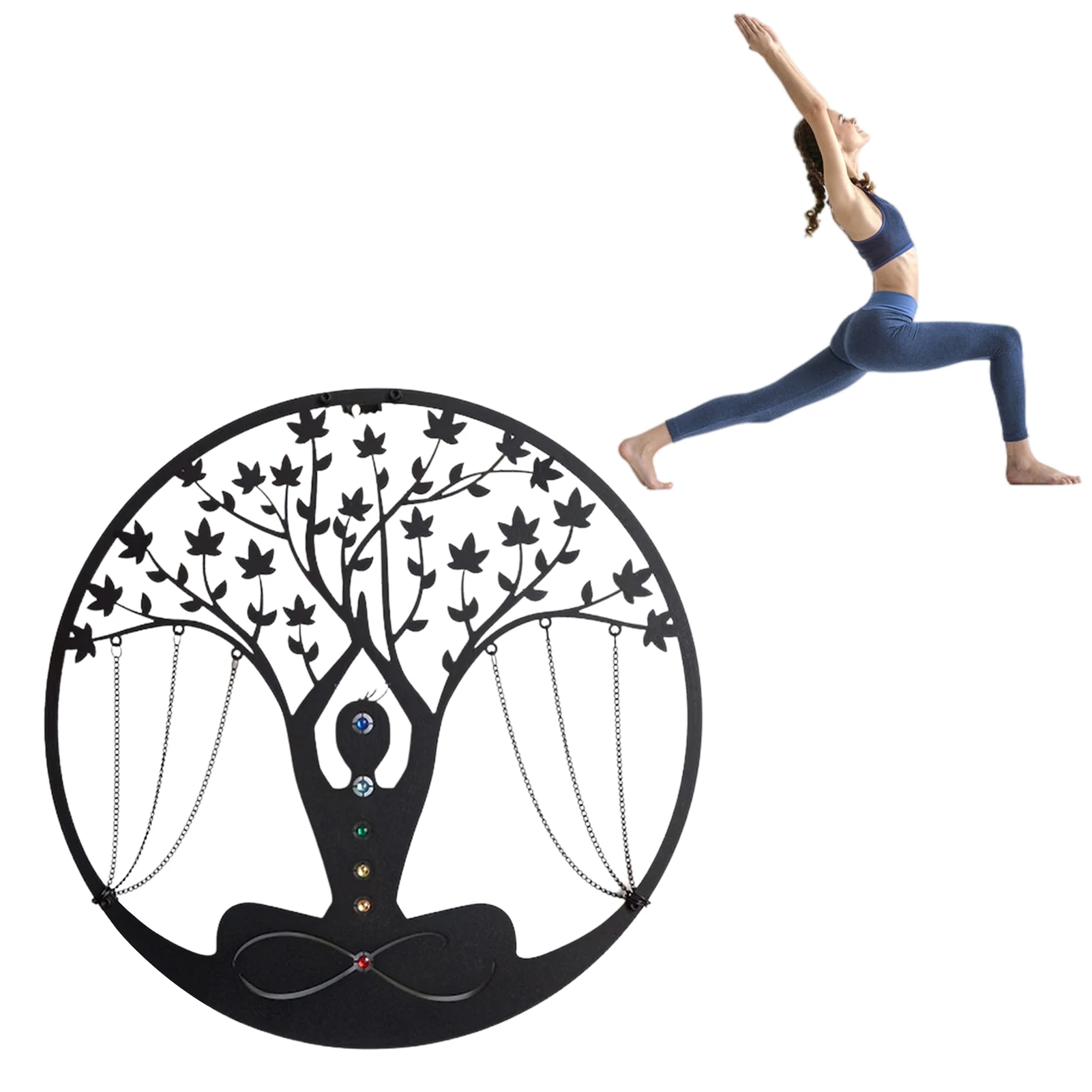 

Art Pendant Living Room Decor Yoga Medtitation Metal Pendant Home Decor Yoga Accessories Home Decor Wall Hanging Craft