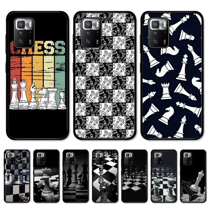 

Luxury Classic Black and white chess board Phone Case for Redmi Note 8 7 9 4 6 pro max T X 5A 3 10 lite pro