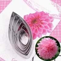 6pcsset stainless steel cutter pottery clay modeling diy handmade craft llotus flower mold clay tools accessories
