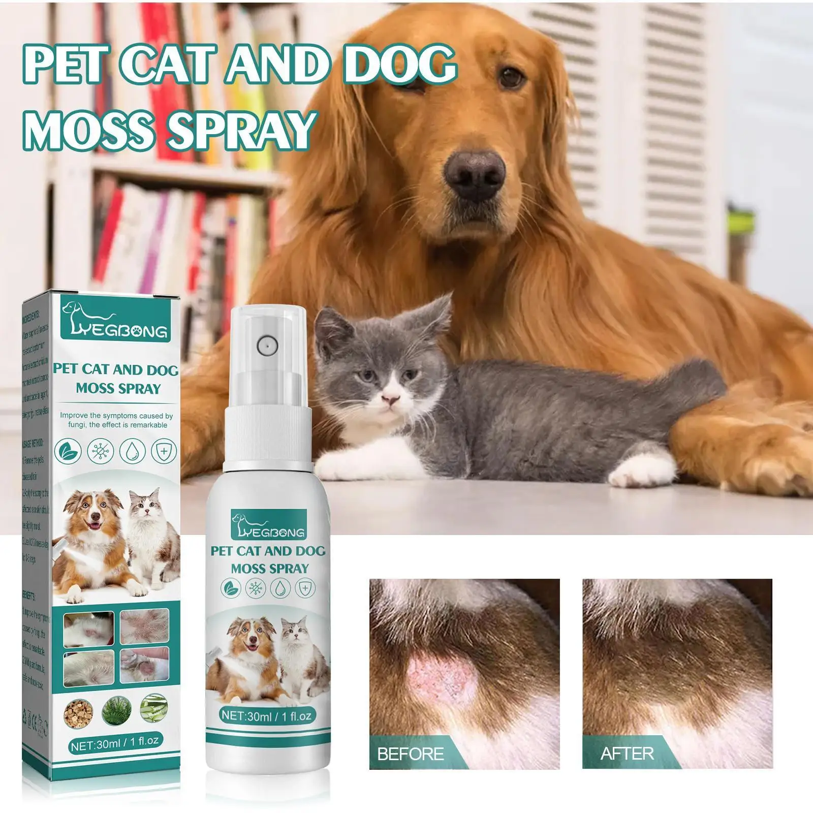 

New 30ml Pets Anti-Itch And Itch Relief Dogs Cat Skin Healthy Care Spray Skin Care Treat Products For Itchy And Sensitive S C6I1