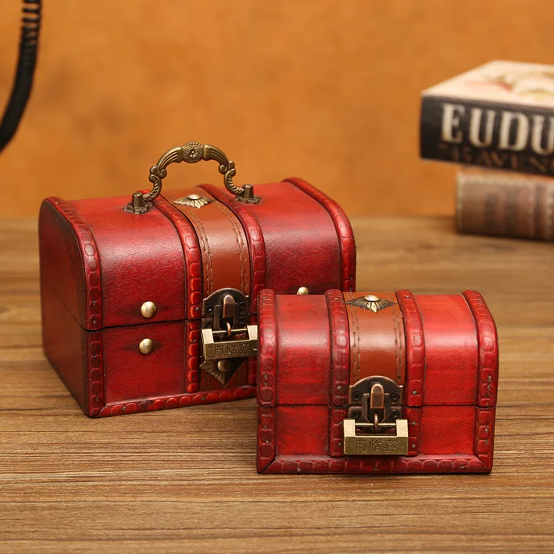 

Natural Wooden With Lid Storage Bin Cards Collection Box Makeup Bulk Container Home Organizer Organizador de Joyas