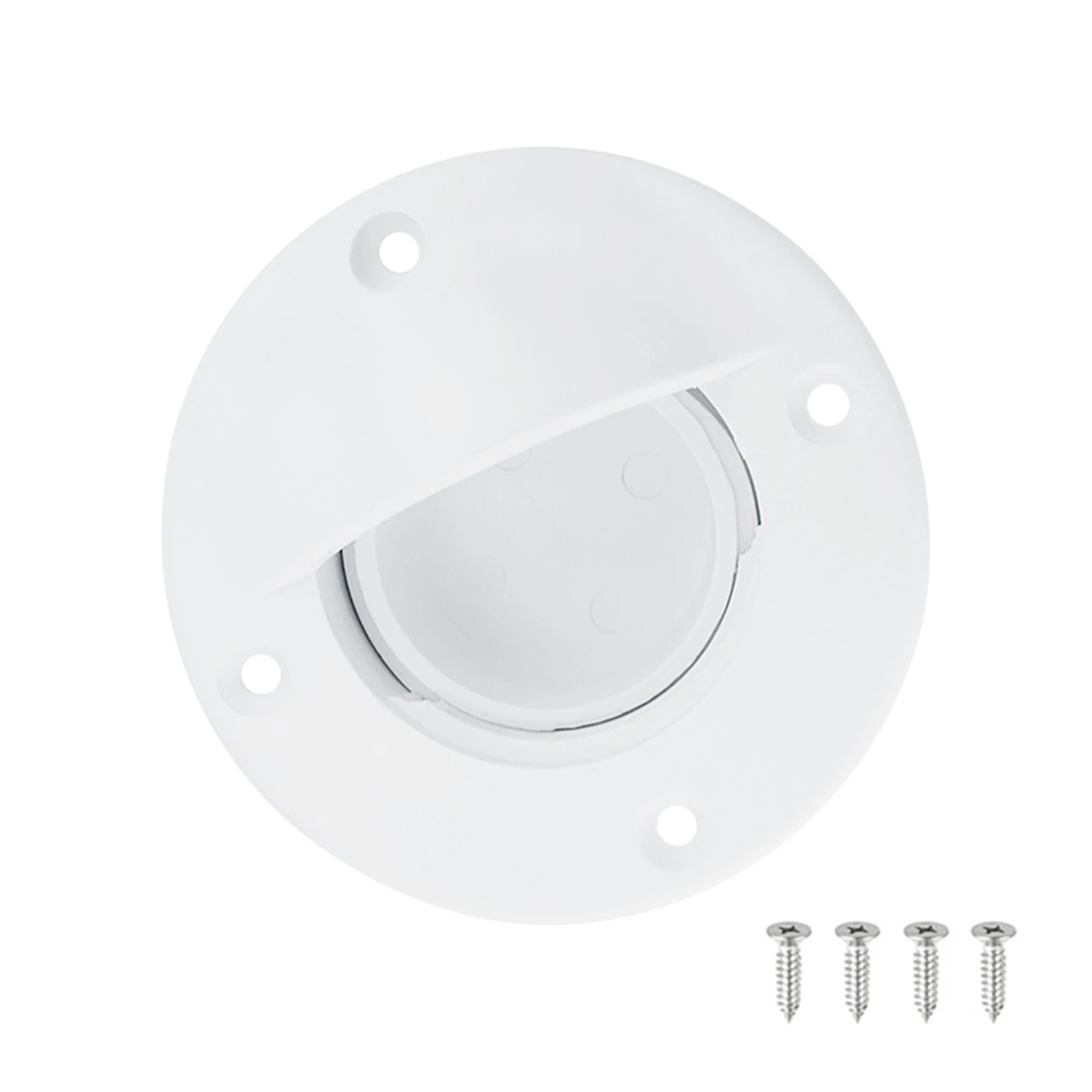 

White Nylon Yacht Drain Accessory Universal With Screw Marine Boat Fish Well Lightweight Deck Mount Replacement Scupper Valve